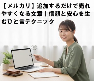 【メルカリ】追加するだけで売れやすくなる文章｜信頼と安心を生むひと言テクニック